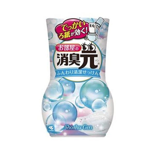 直送・代引不可 (まとめ)小林製薬 お部屋の消臭元ふんわり清潔せっけん 400ml 1セット(3個)【×10セット】 別商品の同時注文不可