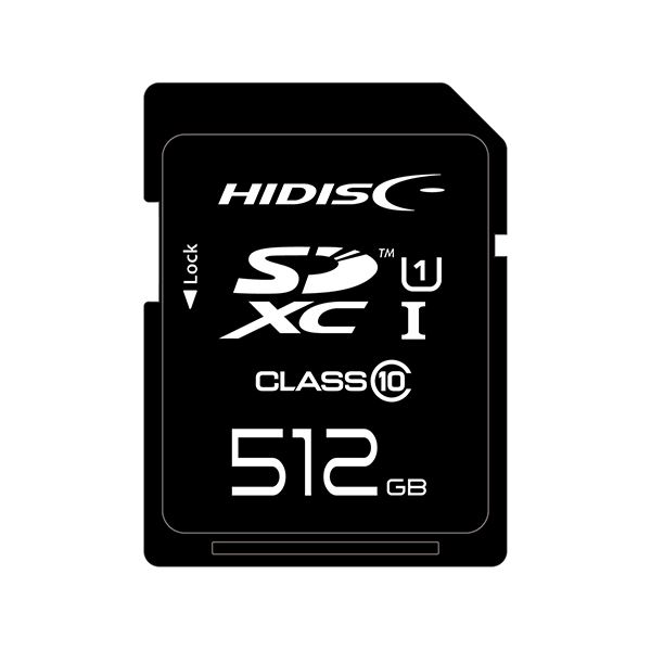 直送・代引不可HIDISC 超高速SDXCカード 512GB UHS-I Class10 U3／V30対応 HDSDX512GCL10UIJP3別商品の同時注文不可