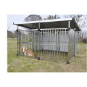 直送・代引不可 ドッグハウス DFS-M2 〔 1坪タイプ 屋外用 犬小屋 〕 大型犬 ステンレス製 犬舎 ペット用品 ペットグッズ 組立品【代引不可】 別商品...