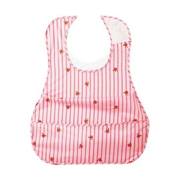 直送・代引不可 (まとめ)オオサキメディカル プラスハートこぼれにくい食事用エプロン ポケット付サイドタック ピンク 73755 1枚【×10セット】 別商品の...