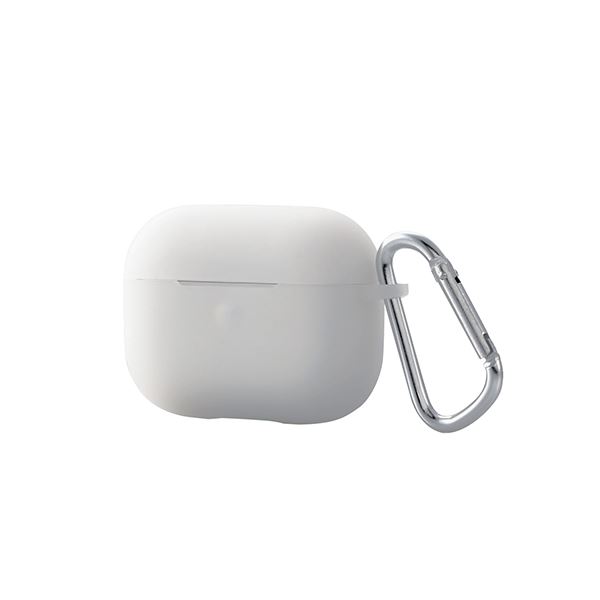 直送・代引不可（まとめ） エレコム AirPods Pro対応アクセサリ シリコンケース コネクタキャップ カラビナ付 クリア AVA-AP2SCCR 【×2セット】別商品の同時注文不可