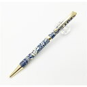 直送・代引不可 日本製 ハンドメイド ボールペン/文房具 【藍染・ぼたん】 クロスタイプ 芯:0.7mm 美濃和紙 友禅紙 文具 オフィス用品 別商品の同時注文不可