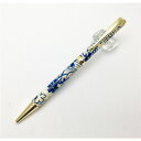 直送・代引不可 日本製 ハンドメイド ボールペン/文房具 【藍染・流水桜】 クロスタイプ 芯:0.7mm 美濃和紙 友禅紙 文具 オフィス用品 別商品の同時注文不可