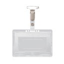 直送・代引不可 (まとめ) ライオン事務器 ツインIDカード専用名札ヨコ型 ハードタイプ クリップ付 N-216 1個 【×30セット】 別商品の同時注文不可