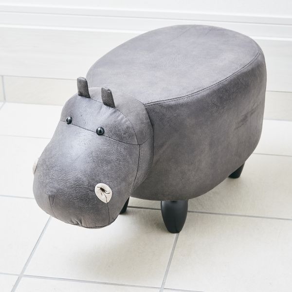 直送・代引不可 かばモチーフのスツール Paul（ポール）グレー 別商品の同時注文不可