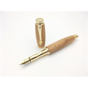 直送・代引不可 銘木材 万年筆/文房具 【屋久杉 やくすぎ】 日本製 中太字 文具 オフィス用品 ステーショナリー 別商品の同時注文不可