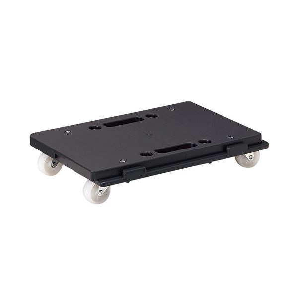 直送・代引不可 （まとめ）YAMAZEN スマート連結平台車タフミニ 100kg荷重 ブラック YRM-N50（GY） 1台 【×3セット】 別商品の同時注文不可