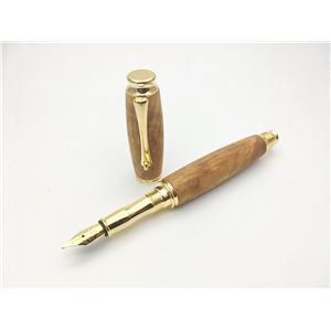 直送・代引不可 銘木材 万年筆/文房具 【楠木 くすのき】 日本製 中太字 文具 オフィス用品 ステーショナリー 別商品の同時注文不可