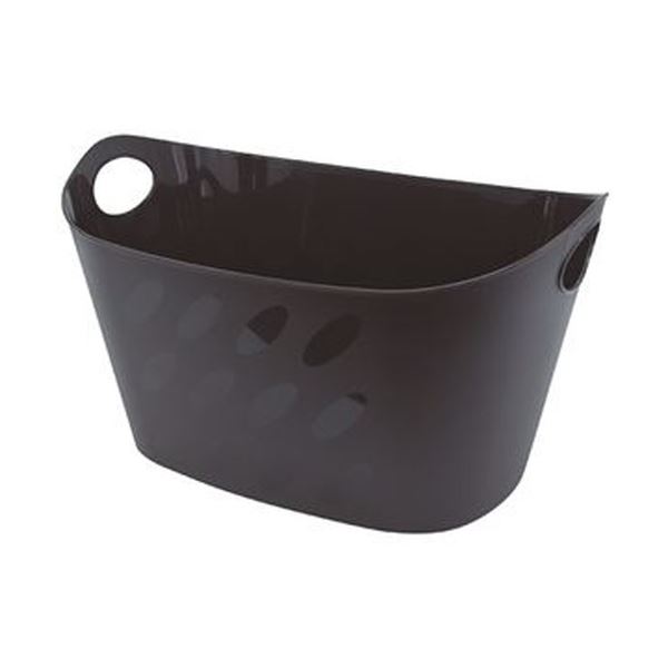 直送・代引不可 （まとめ）アスト オーバル収納バスケットチョコブラウン 1個【×10セット】 別商品の同時注文不可