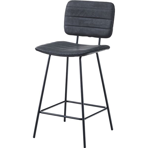 直送・代引不可カウンターチェア/ハイチェア 【ブラック】 幅43.5cm×奥行50.5cm×高さ95cm×座面高65.5cm スチール ソフトレザー 〔リビング〕別商品の同時注文不可