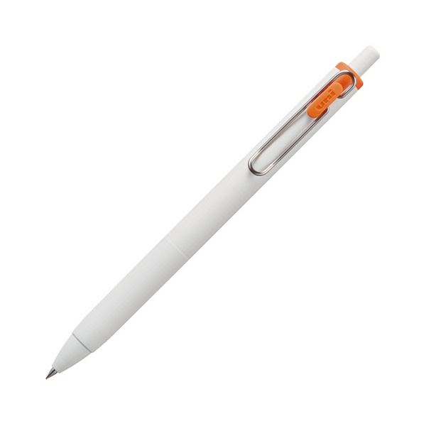 直送・代引不可 (まとめ)三菱鉛筆 ゲルインクボールペン ユニボール ワン 0.5mm オレンジ (軸色:オフホワイト) UMNS05.4 1セット(10本) 【×3セット】 別商品の同時注文不可