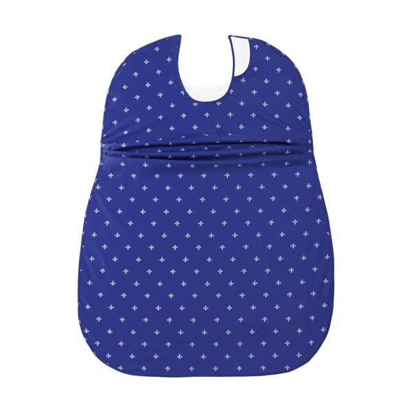 直送・代引不可 オオサキメディカル プラスハートこぼれにくい食事用エプロン サイドタック ネイビー 73745 1セット(5枚) 別商品の同時注文不可