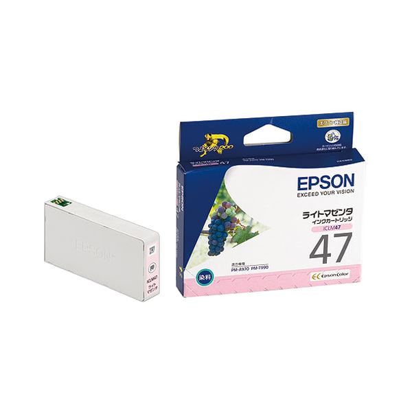 直送・代引不可 (まとめ) エプソン EPSON インクカートリッジ ライトマゼンタ ICLM47 1個 【×10セット】 別商品の同時注文不可