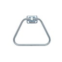 直送・代引不可 タオルリング/建築金物 【W190×H156mm】 リング:ステンレス 浴室可 〔業務用 建材 建築金具〕 別商品の同時注文不可