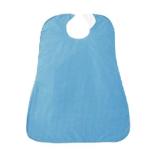 直送・代引不可 カネモ商事 LOr食事用エプロンギンガムチェックブルー 1セット(5枚) 別商品の同時注文不可
