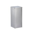 直送・代引不可 ダストボックス ゴミ箱 約20L 角型 屋内用 ステンレス製 中カゴ・底ゴム付き 市販20L用ポリ袋使用可 生活雑貨 別商品の同時注文不可