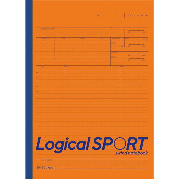 直送・代引不可 (まとめ) ロジカルスポーツノート ノ-B590A-OR オレンジ【×20セット】 別商品の同時注文不可