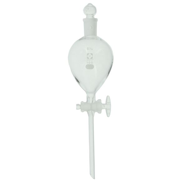 直送・代引不可 分液ロート ガラスコック付 100mL 【014210-100】 別商品の同時注文不可