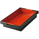 直送・代引不可和コンテナ/和食器 【大 黒パール内朱 A】 725×460×132mm 日本製 〔和食 レストラン 居酒屋 店舗 お店〕【代引不可】別商品の同時...