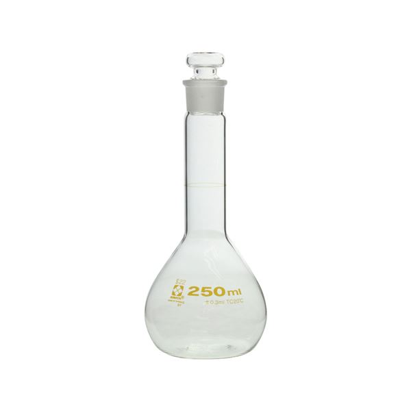 直送・代引不可 メスフラスコ 短形 250mL 【023080-250】 別商品の同時注文不可