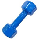 直送・代引不可 カラー 鉄アレー/ダンベル 【3kg×1本】 ブルー ビニールコーティング 防滑 防傷 転がりにくい仕様 〔スポーツ用品 運動用品〕 別商品の同...