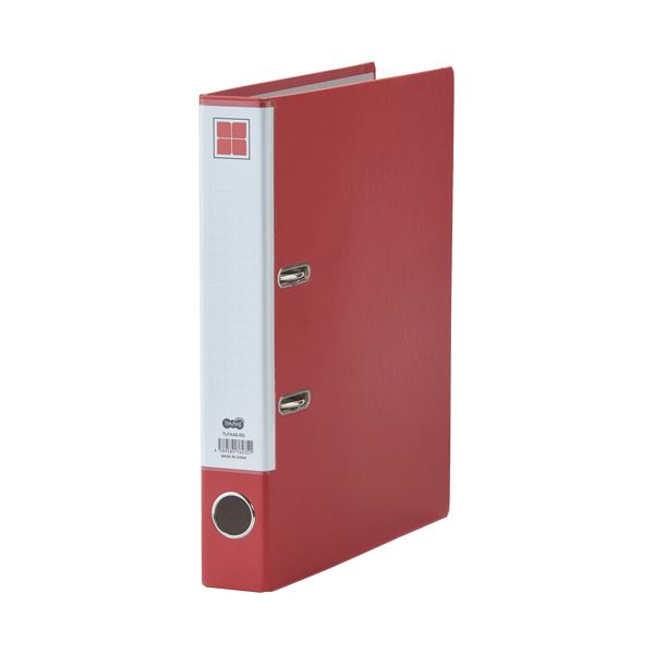 直送・代引不可 TANOSEE レバー式アーチファイル A4タテ 2穴 280枚収容 28mmとじ 背幅50mm 赤 1セット..