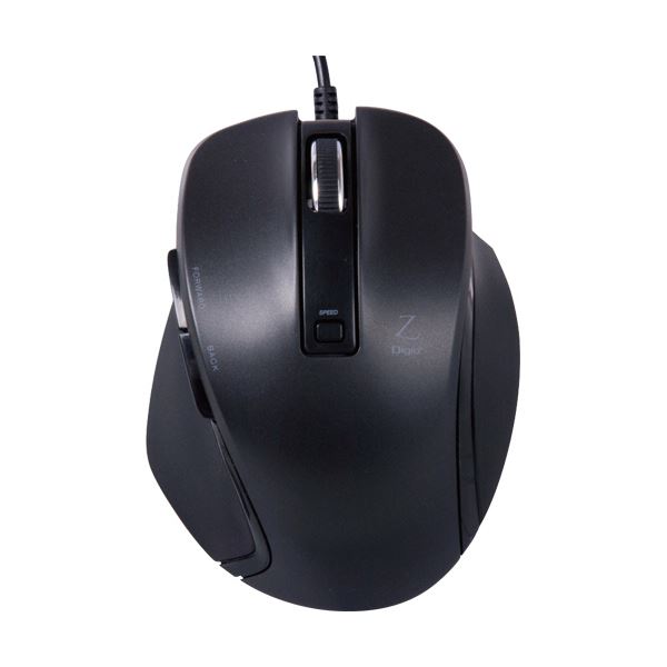直送・代引不可 (まとめ) ナカバヤシ 小型有線5ボタンBlueLEDマウス ブラック MUS-UKF120BK 1個 【×10セット】 別商品の同時注文不可