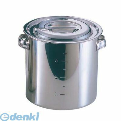 (LINEクーポン有)8824800 EBM 18−8 キッチンポット／寸胴鍋（目盛付）22cm 板手付 4548170071667