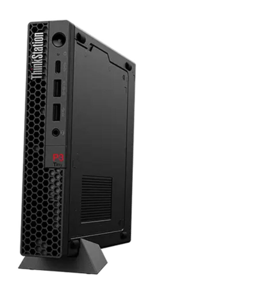 30H1000NJP 「直送」【代引不可 他メーカー同梱不可】 レノボ ThinkStation P3 Tiny/i3-14100/8GBMem/512GB/CPU内蔵/Win11Pro 【1入】