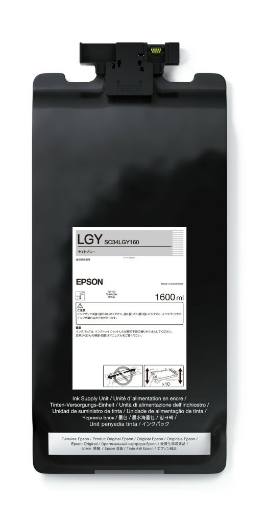 (LINEクーポン有)SC34LGY160 「直送」【代引不可・他メーカー同梱不可】 エプソン SureColor用 インクパック/1600ml(ライトグレー) 【1入】