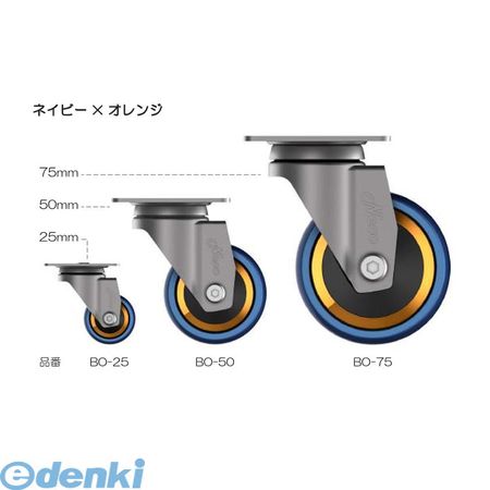 TANNER 田邊金属工業所・和合商事 BO-75 カラフルキャスター Neoo 75mm BO－75BO75