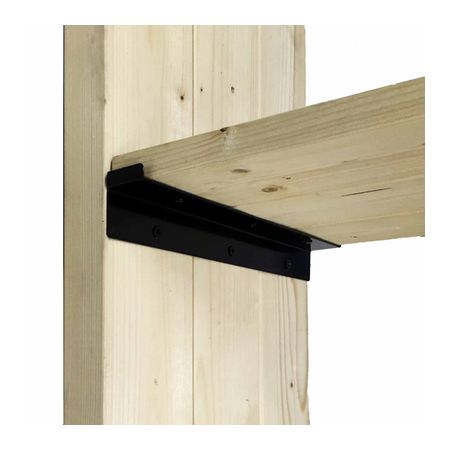 (LINEクーポン有)WAT-007 Walist ウォリスト棚受金具3枚用 黒【2本】WAT007 WAKI パーツ DIY ツーバイフォー棚受金具 木製システムラック 加工材 日本製