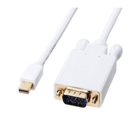(LINEクーポン有)サンワサプライ KC-MDPVA20 ミニDisplayPort−VGA変換ケーブル 2m KCMDPVA20 ホワイト SANWA