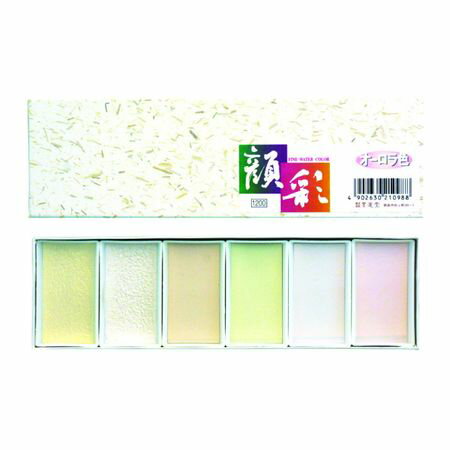 【11/25限定!抽選で最大100%ポイントバック】墨運堂 15501 顔彩 オーロラ6色