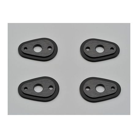 (LINEクーポン有)デイトナ DAYTONA 97420 ウインカーホルダープレート YAMAHA 1 KAWASAKI アルミ製ブラックアルマイト仕上げ