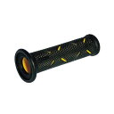 デイトナ DAYTONA 98039 PRO−GRIP スーパーバイクグリップ#717 耐震GEL 122mm 貫通 ブラック/イエロー PROGR...