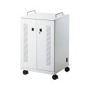 【個数:1個】サンワサプライ CAI-CAB104W ノートパソコン収納キャビネット【12台収納】 CAICAB104W SANWA 鍵付き キャスター 仕切り板 ipad(3)
