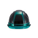 トーヨーセーフティ 390FMBKG ヘルメットヴェンティ— メタリックブラック/バイザーグリーン 390FMBKG
