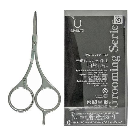 マルト長谷川 4962537550808 眉毛切りハサミ 100mm SS−101 眉毛カット MARUTO ケイバ 眉毛などを整える美粧用ハサミです グルーミングシリーズ 百年物語眉毛カット