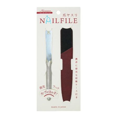 (LINEクーポン有)柄沢ヤスリ 4571448090107 スタンダード NAILFILE ケース赤 ゴールド