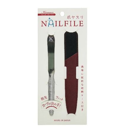 【ポイント最大28倍 9月5日限定 要エントリー】柄沢ヤスリ 4571448090114 スタンダード NAILFILE ケース赤 シルバー