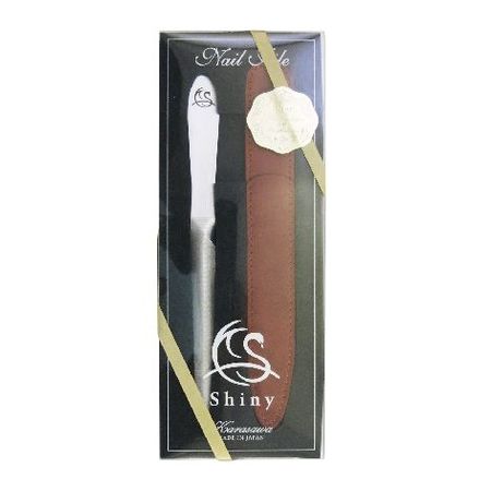 柄沢ヤスリ 4571448090244 Shiny 爪ヤスリ ケースレザー【茶】