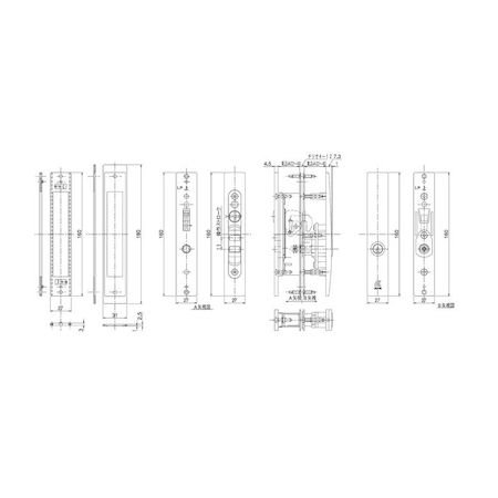 アルファ LP-4056-ALU-S シルバー 引戸用取替錠 シルバー LP4056ALUSシルバー 3