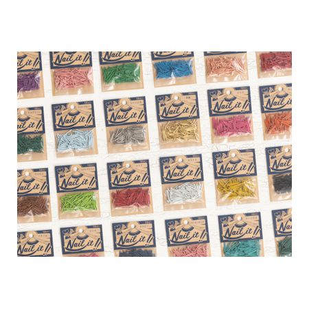 (LINEクーポン有)若井産業 WAKAI NF10021 【5個入】 ネイルイット 釘 袋入り ＃17×19 ブルー 100入