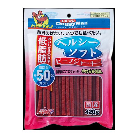 牛肉 - ドギーマン 81955 ヘルシーソフトビーフジャーキー420g ドギーマンヘルシーソフトビーフジャーキー ドギーマンハヤシ おやつ スナック ドッグ ペット イヌ