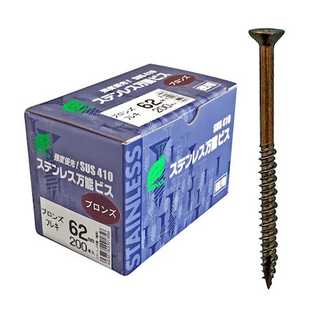 ウイング 4938780091849 9184 ステンレス万能ビス ブロンズ 徳用箱入 4．2×50mm 270入