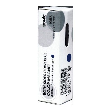 (LINEクーポン有)ソニック MG-781-W 【10個入】 両面強力カラーマグネット 白10 Φ18 MG781W