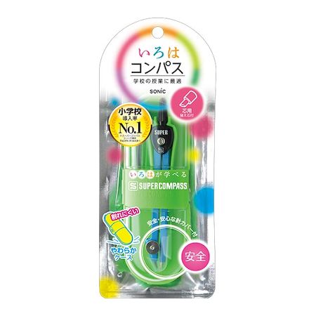 【ポイント2倍】ソニック SK-5392-B 【5個入】 スーパーコンパスいろは2mm芯用 ブルー SK5392B