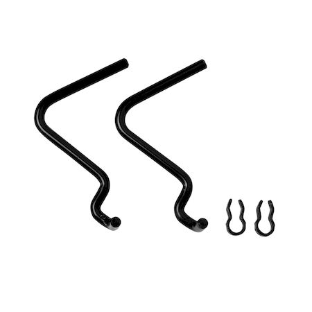 (LINEクーポン有)和気産業 ANB-804 穴あきボード用 黒フック L型 ANB804