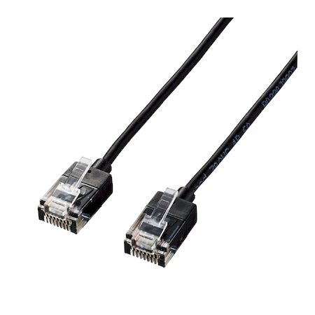 エレコム ELECOM LD-GPASS/BK10 LANケーブル Cat6A スーパースリム 10m ブラック RJ45コネクタ 10Gbps RoHS指令準拠 10物質 LDGPASS/BK10